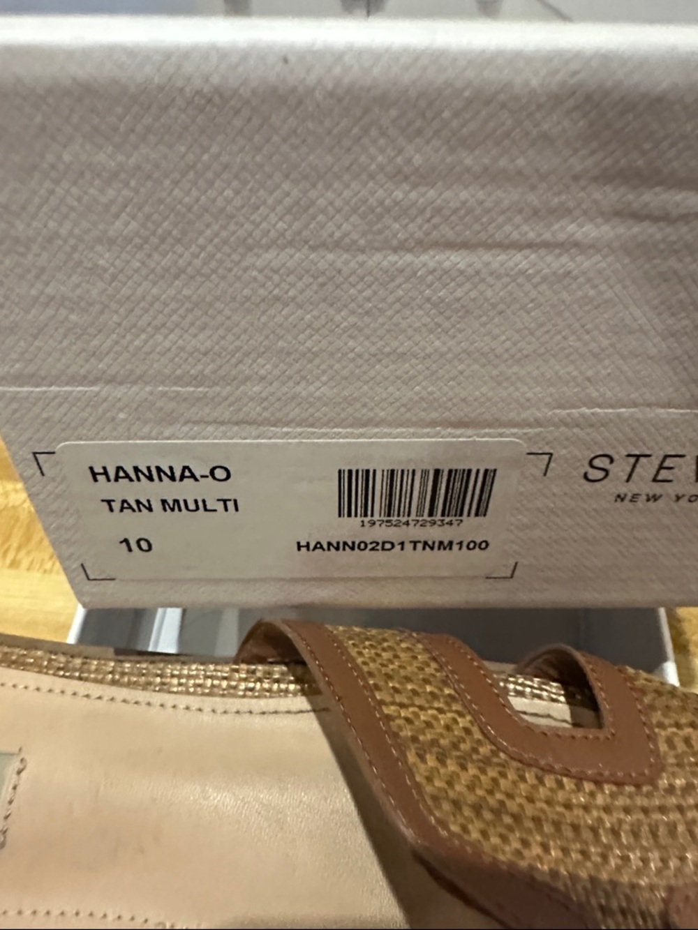 Steve Madden Tan Woven Slide Mules - Picture 4 of 5